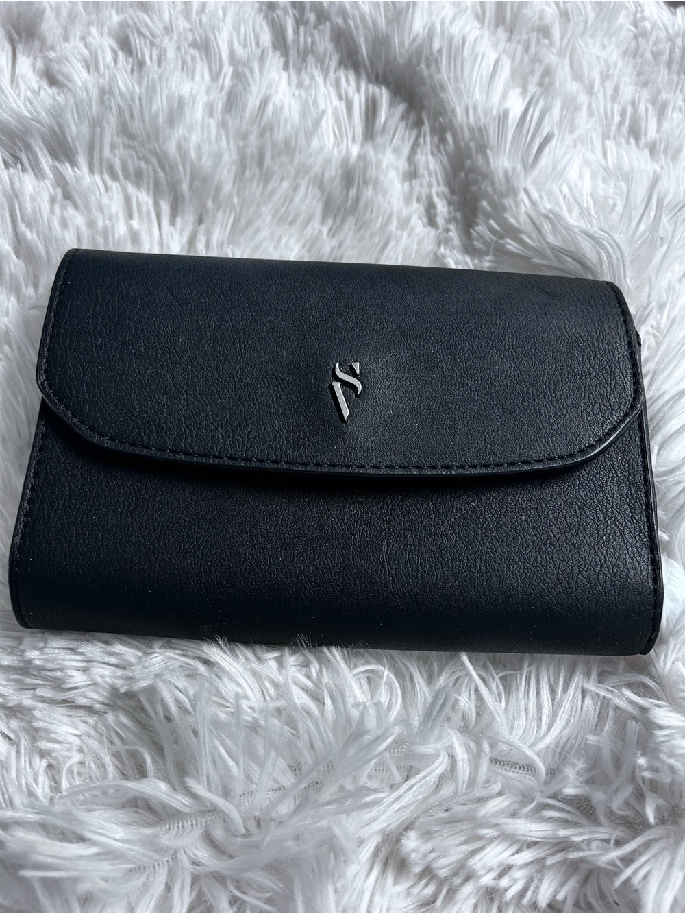 Vera Wang Black Women's Leather Wallet‎ Clutch - Compact Everyday Organizer - Picture 2 of 10